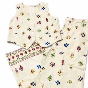 Midnight Sky Women’s 2pc Boho Vest & Wide Leg Pants Size S